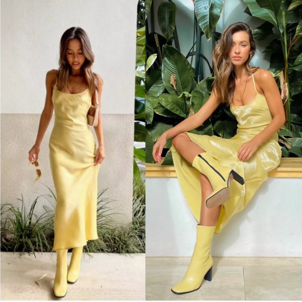 VRG GRL yellow maxi dress